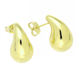 14K KOLCZYKI POZŁACANE 19/11 MM ZŁOTA ŁEZKA XUPING 89590