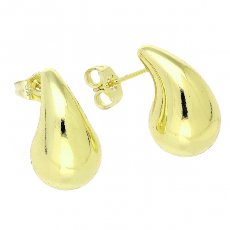 14K KOLCZYKI POZŁACANE 19/11 MM ZŁOTA ŁEZKA XUPING 89590