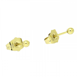 14K KOLCZYKI POZŁACANE 3 MM ZŁOTA KULKA XUPING 89599
