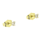 14K KOLCZYKI POZŁACANE 3/4 MM BRYLANCIK SERCE XUPING 89600