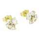 14K KOLCZYKI POZŁACANE 10/11 MM BRYLANTOWE ELEGANTKI XUPING 89608