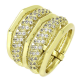 14K PIERŚCIONEK POZŁACANY 16 MM LUXURY XUPING 89620