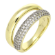 14K PIERŚCIONEK ZŁOCONY 10 MM BRYLANTOWA ELEGANCJA XUPING 89623