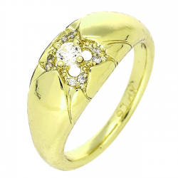 14K PIERŚCIONEK POZŁACANY 8 MM BRYLANTOWA LILIA XUPING 89636
