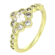 14K PIERŚCIONEK POZŁACANY 10 MM BRYLANTOWA ELEGANCJA XUPING 89639
