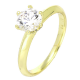 14K PIERŚCIONEK POZŁACANY 8 MM ZARĘCZYNOWY BRYLANT XUPING 89643
