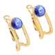 KOLCZYKI POZŁACANE 18/8 MM SAPPHIRE LIGHT CRYSTAL XUPING 89656