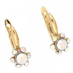 KOLCZYKI POZŁACANE 17/9 MM AB CRYSTAL XUPING 89662