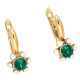 KOLCZYKI POZŁACANE 17/9 MM EMERALD CRYSTAL XUPING 89664
