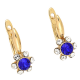 KOLCZYKI POZŁACANE 17/9 MM SAPPHIRE CRYSTAL XUPING 89665