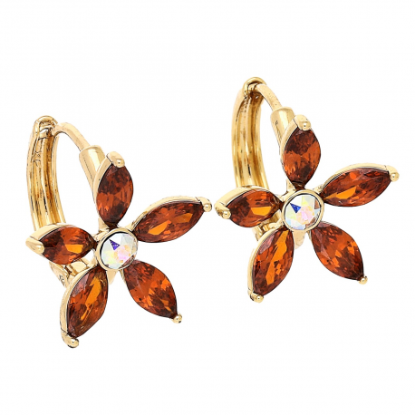 KOLCZYKI POZŁACANE 17/18 MM SIAM CRYSTAL XUPING 89667