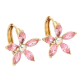KOLCZYKI POZŁACANE 17/18 MM ROSE LIGHT CRYSTAL XUPING 89669