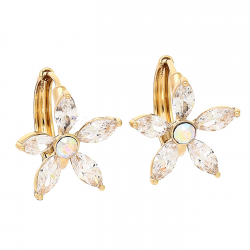 KOLCZYKI POZŁACANE 17/18 MM CRYSTAL XUPING 89670