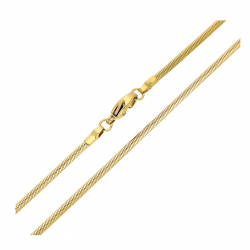 ŁAŃCUSZEK POZŁACANY 45 CM 2,3 MM OGON WĘŻA PŁASKI XUPING 89700