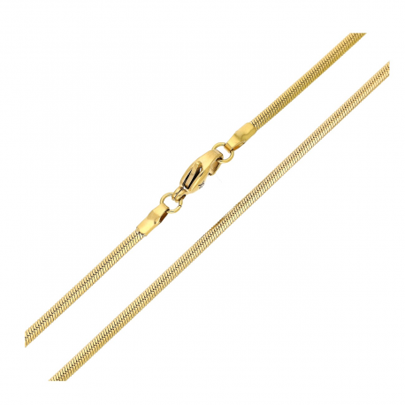 ŁAŃCUSZEK POZŁACANY 45 CM 2,3 MM OGON WĘŻA PŁASKI XUPING 89700