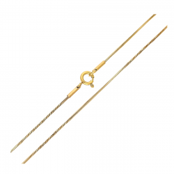 ŁAŃCUSZEK POZŁACANY 45 CM 1,2 MM OGON WĘŻA SKRĘCANY XUPING 89706