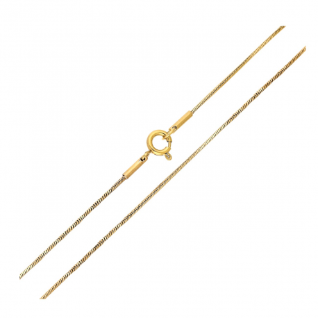 ŁAŃCUSZEK POZŁACANY 45 CM 1,2 MM OGON WĘŻA SKRĘCANY XUPING 89706