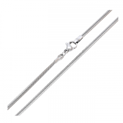 ŁAŃCUSZEK PLATYNOWANY 50 CM 2,2 MM OGON WĘŻA PŁASKI XUPING 89713