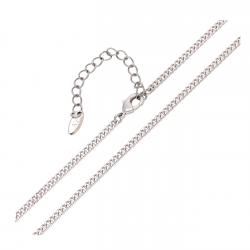 ŁAŃCUSZEK PLATYNOWANY 42+5 CM 2,4 MM PANCERKA XUPING 89715