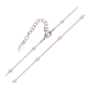 ŁAŃCUSZEK PLATYNOWANY 43+5 CM 3,2 MM PANCERKA KULKI XUPING 89722