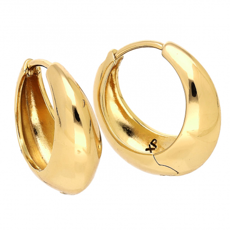 KOLCZYKI POZŁACANE 20/8 MM ZŁOTE TRADYCYJNE XUPING 89857