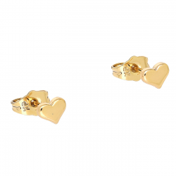KOLCZYKI POZŁACANE 4/5 MM ZŁOTE SERDUSZKO XUPING 89868
