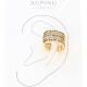 KOLCZYK POZŁACANY 8/13 MM ZACISKOWY BRYLANTOWY XUPING 89879