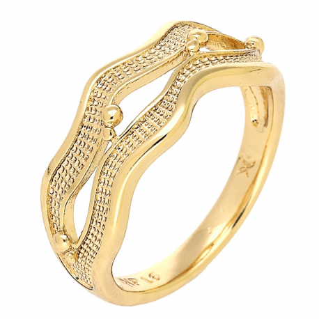 PIERŚCIONEK POZŁACANY 8 MM ZŁOTA ELEGANCJA XUPING 89888