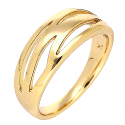 PIERŚCIONEK POZŁACANY 8 MM ZŁOTA ELEGANCJA XUPING 89891