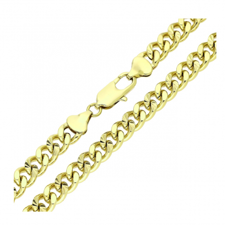 14K ŁAŃCUSZEK POZŁACANY 50 CM 7,2 MM PANCERKA DIAMENTOWANA XUPING 90096