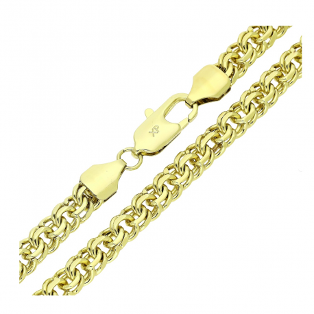 14K ŁAŃCUSZEK POZŁACANY 50 CM 7,4 MM GARIBALDI XUPING 90102