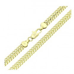 14K ŁAŃCUSZEK POZŁACANY 50 CM 6 MM BISMARK XUPING 90104