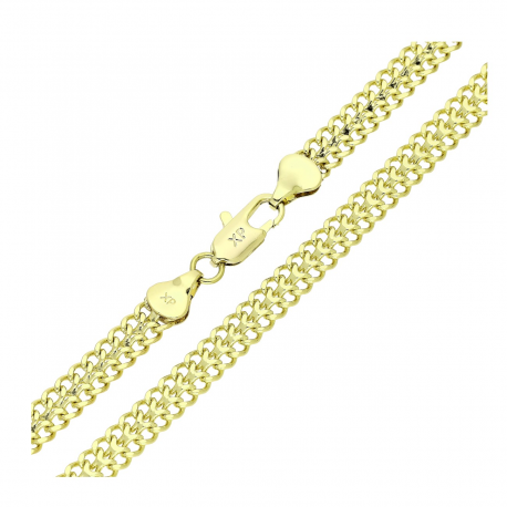 14K ŁAŃCUSZEK POZŁACANY 50 CM 6 MM BISMARK XUPING 90104