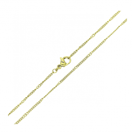 14K ŁAŃCUSZEK POZŁACANY 45 CM 1,7 MM PANCERKA PRZEPRASKI XUPING 90116