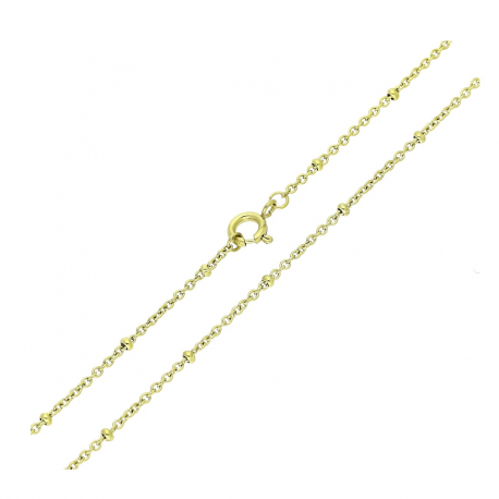 14K ŁAŃCUSZEK POZŁACANY 45 CM 2 MM ANKIER TULEJKI XUPING 90117