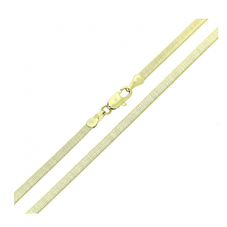 14K ŁAŃCUSZEK POZŁACANY 45 CM 3,1 MM ŻMIJKA PŁASKA XUPING 90120
