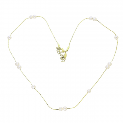 14K CELEBRYTKA POZŁACANA 45+5 CM Z PERŁAMI XUPING 90127