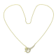 14K CELEBRYTKA POZŁACANA 48 CM BRYLANTOWA ELEGANCJA XUPING 90134