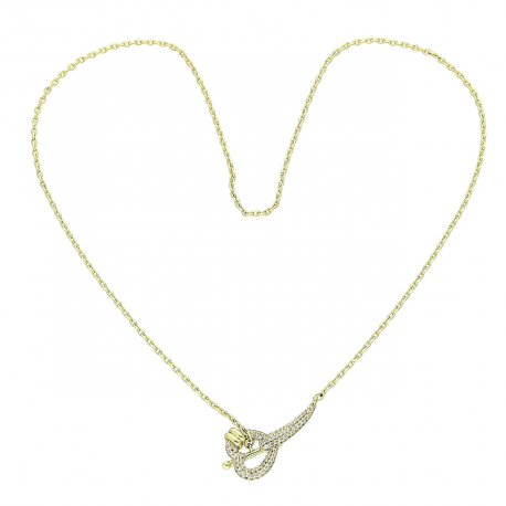 14K CELEBRYTKA POZŁACANA 48 CM BRYLANTOWA ELEGANCJA XUPING 90134