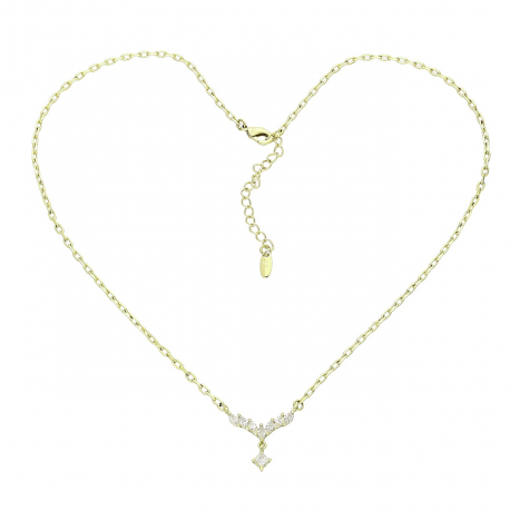14K CELEBRYTKA POZŁACANA 40+5 CM BRYLANTOWA ELEGANCJA XUPING 90136