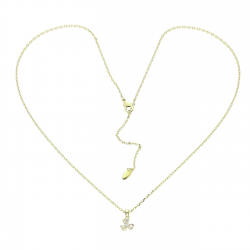 14K CELEBRYTKA POZŁACANA 45+5 CM DELKIATNA Z BRYLANTAMI XUPING 90138