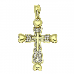 14K ZAWIESZKA POZŁACANA 39/22 MM KRZYŻYK XUPING 90143