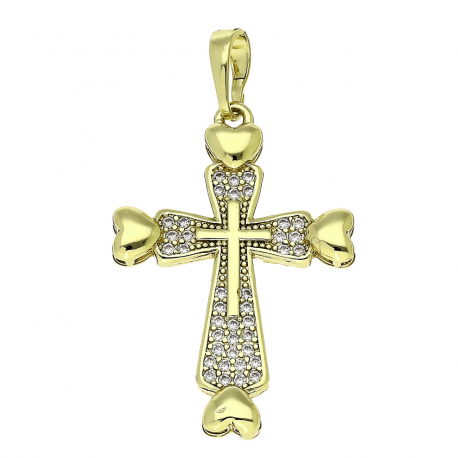 14K ZAWIESZKA POZŁACANA 39/22 MM KRZYŻYK XUPING 90143