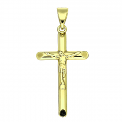 14K ZAWIESZKA POZŁACANA 43/19 MM KRZYŻYK XUPING 90144
