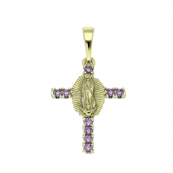 14K ZAWIESZKA POZŁACANA 30/16 MM KRZYŻYK XUPING 90146