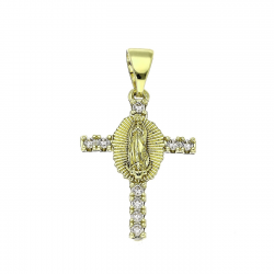 14K ZAWIESZKA POZŁACANA 30/16 MM KRZYŻYK XUPING 90147