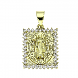 14K ZAWIESZKA POZŁACANA 31/18 MM MEDALIK XUPING 90150