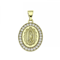 14K ZAWIESZKA POZŁACANA 28/16 MM MEDALIK XUPING 90153
