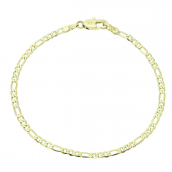 14K BRANSOLETKA POZŁACANA 17 CM 2,4 MM FIGARO XUPING 90161