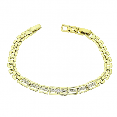 14K BRANSOLETKA POZŁACANA 19,5-17,5 CM 6 MM ELEGANCE XUPING 90168